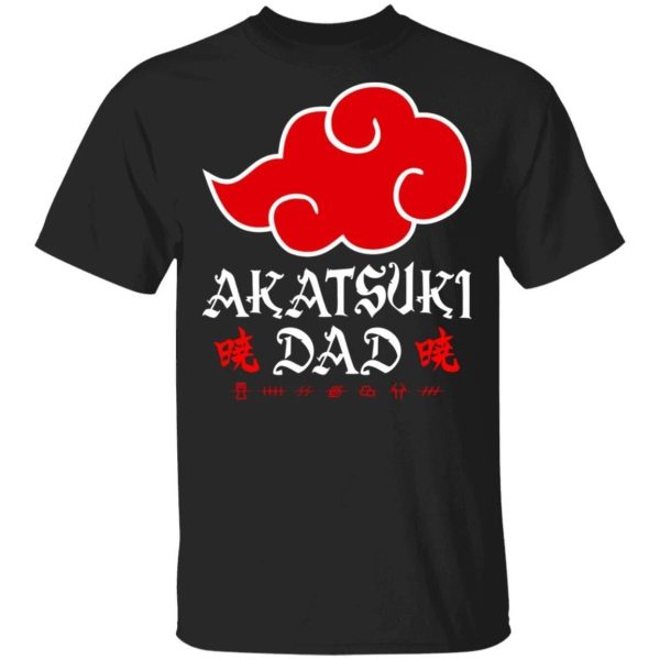 Akatsuki Dad Shirt Naruto Red Cloud Family Tee  All Day Tee