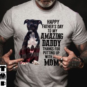 American Staffordshire Terrier Shirt To My Amazing Dad Flag