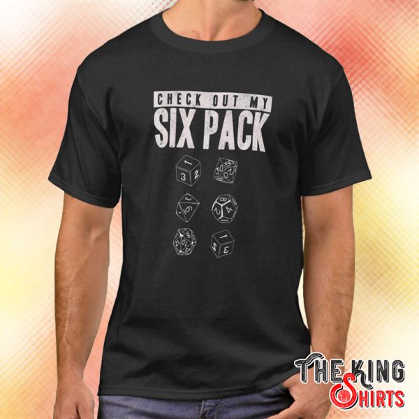 Check Out My Sixpack D20 Dice Tabletop Rpg T Shirt For Unisex – TheKingShirtS