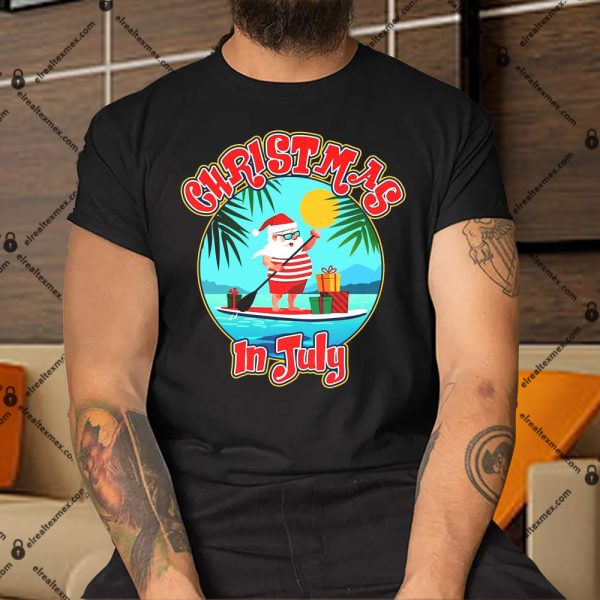 Christmas In July Surfer Santa Claus