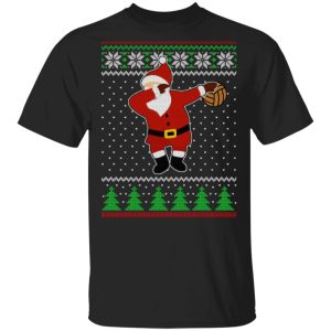 Dabbing Santa Volleyball Ugly Christmas T Shirts Hoodies Sweater 1
