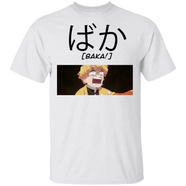 Demon Slayer Zenitsu Baka Shirt Kimetsu No Yaiba Tee  All Day Tee