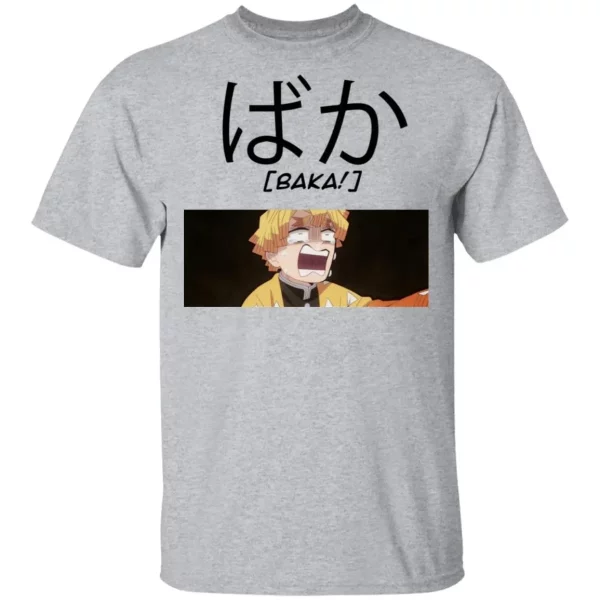 Demon Slayer Zenitsu Baka Shirt Kimetsu No Yaiba Tee  All Day Tee