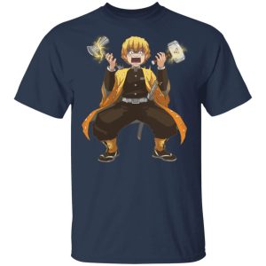 Demon Slayer Zenitsu Holding Thunder God Weapons Shirt Parody Anime Tee All Day Tee 1 Demon Slayer Zenitsu Holding Thunder God Weapons Shirt Parody Anime Tee All Day Tee 2