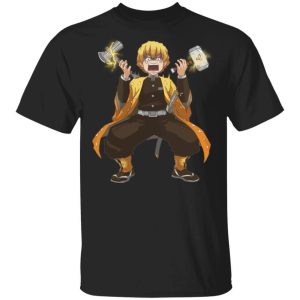 Demon Slayer Zenitsu Holding Thunder God Weapons Shirt Parody Anime Tee All Day Tee 2 Demon Slayer Zenitsu Holding Thunder God Weapons Shirt Parody Anime Tee All Day Tee 3