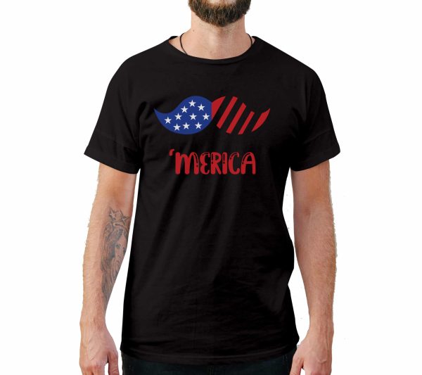 Merica Mustache 4th of July T-Shirt