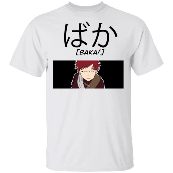 Naruto Gaara Baka Shirt Funny Character Tee  All Day Tee