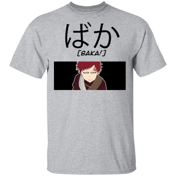 Naruto Gaara Baka Shirt Funny Character Tee  All Day Tee