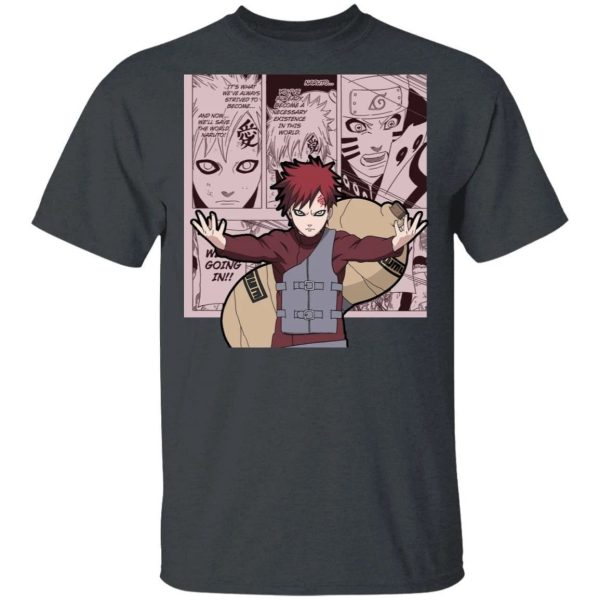 Naruto Gaara Shirt Anime Character Mix Manga Style Tee  All Day Tee