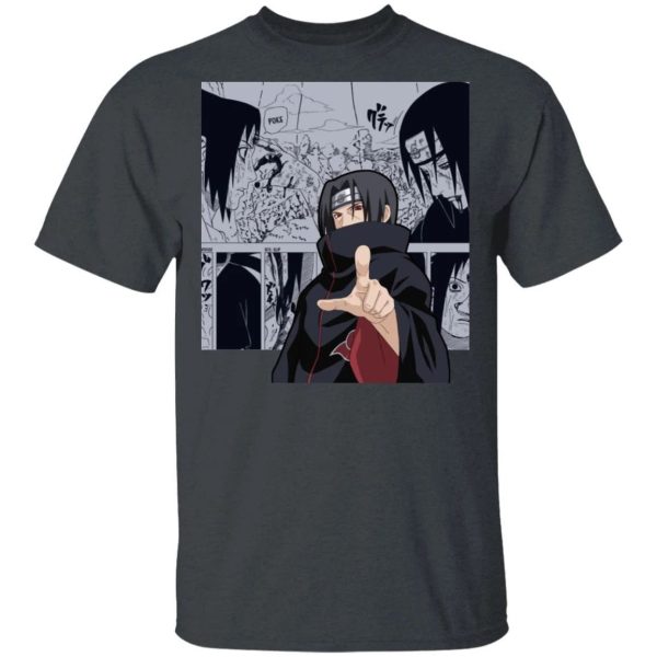 Naruto Itachi Uchiha Shirt Anime Character Mix Manga Style Tee  All Day Tee