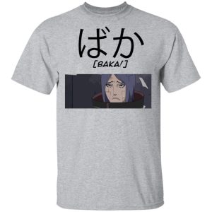 Naruto Konan Baka Shirt Funny Character Tee All Day Tee 4