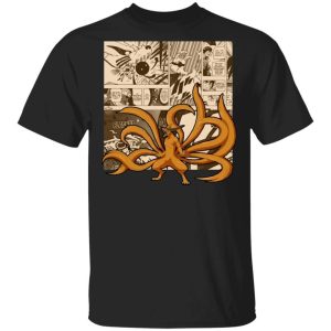Naruto Nine Tailed Demon Fox Shirt Anime Character Mix Manga Style Tee All Day Tee 1