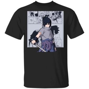 Naruto Sasuke Uchiha Shirt Anime Character Mix Manga Style Tee All Day Tee 3