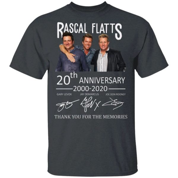 Rascal Flatts Tee Shirt 20th Anniversary 2000 – 2020  All Day Tee