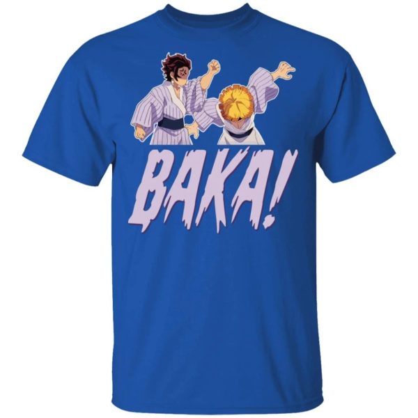 Tanjiro Hits Zenitsu Baka T Shirt Demon Slayer Anime Tee  All Day Tee