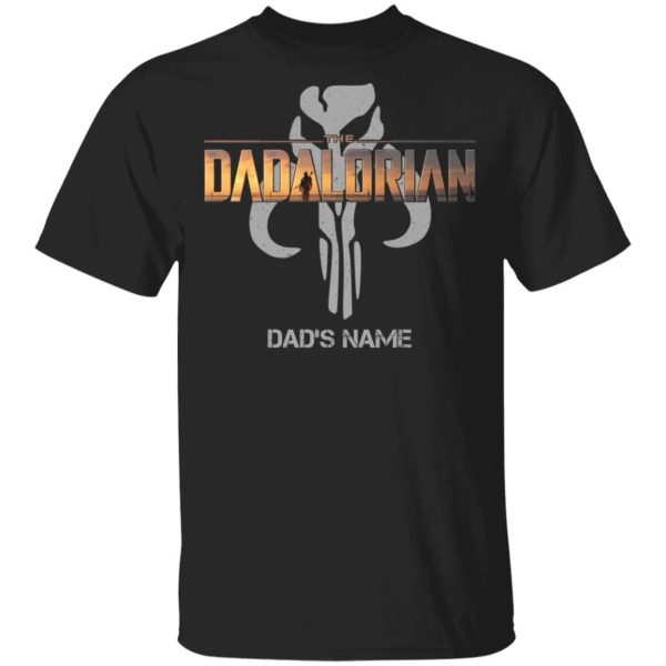 The Dadalorian Mandalorian Dad Custom Name T-shirt Symbol Tee  All Day Tee