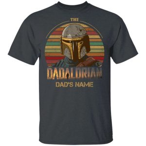 The Dadalorian Mandalorian Dad Custom Name T shirt Vintage Style All Day Tee 2
