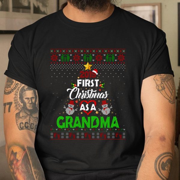 2019 First Christmas As A Grandma New Dad Ugly Sweater Long Sleeve T Shirt.1VSDT7UMC0 T Shirt  Itees Global