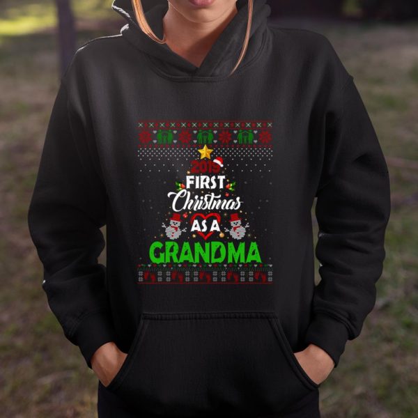 2019 First Christmas As A Grandma New Dad Ugly Sweater Long Sleeve T Shirt.1VSDT7UMC0 T Shirt  Itees Global