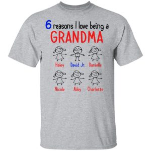 6 Reasons I Love Being a Grandma Youth T-Shirt - 2 6 Reasons I Love Being a Grandma Youth T Shirt 3