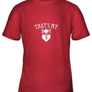 9 Thats My Boy Baseball Number Shirt Baseball Mom Dad Youth T Shirt 4