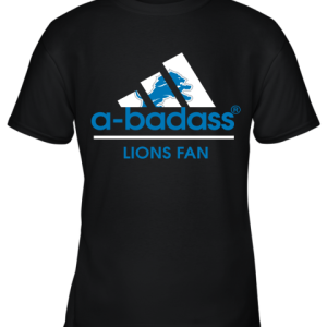 A Badass Detroit Lions Mashup Adidas NFL Youth T Shirt 4