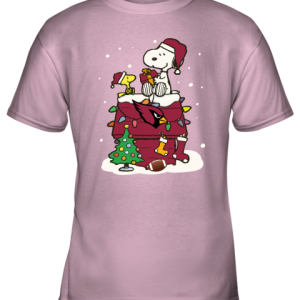 A Happy Christmas With Arizona Cardinals Snoopy Youth T Shirt 4