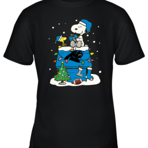 A Happy Christmas With Carolia Panthers Snoopy Youth T Shirt 9