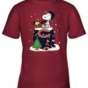 A Happy Christmas With Chicago Bears Snoopy Youth T Shirt 6