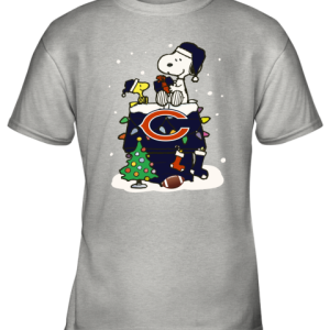 A Happy Christmas With Chicago Bears Snoopy Youth T Shirt 7