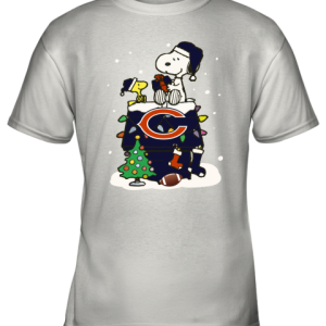 A Happy Christmas With Chicago Bears Snoopy Youth T Shirt 8