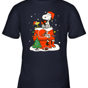 A Happy Christmas With Cleveland Browns Snoopy Youth T-Shirt - 1 A Happy Christmas With Cleveland Browns Snoopy Youth T Shirt 10