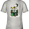 A Happy Christmas With Green Bay Packers Snoopy Youth T-Shirt –
