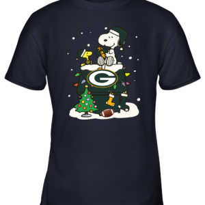 A Happy Christmas With Green Bay Packers Snoopy Youth T-Shirt - 1 A Happy Christmas With Green Bay Packers Snoopy Youth T Shirt 10