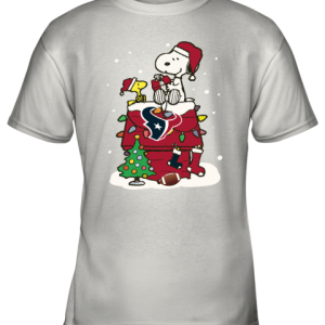 A Happy Christmas With Houston Texans Snoopy Youth T Shirt 1