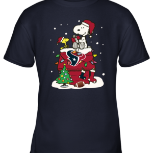 A Happy Christmas With Houston Texans Snoopy Youth T Shirt 10