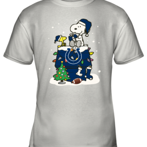 A Happy Christmas With Indianapolis Colts Snoopy Youth T Shirt 1