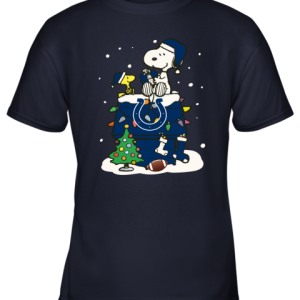 A Happy Christmas With Indianapolis Colts Snoopy Youth T Shirt 10