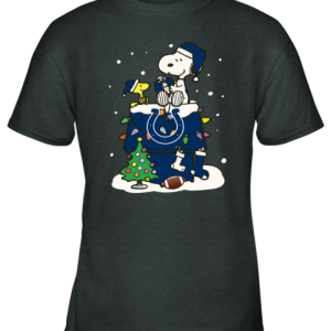 A Happy Christmas With Indianapolis Colts Snoopy Youth T Shirt 2