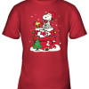 A Happy Christmas With Kansas City Chiefs Snoopy Youth T-Shirt –