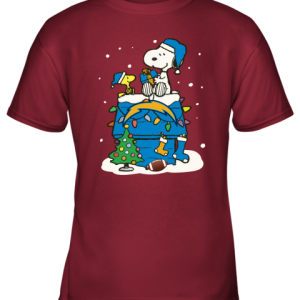A Happy Christmas With Los Angeles Chargers Snoopy Youth T Shirt 6