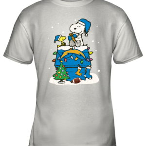 A Happy Christmas With Los Angeles Chargers Snoopy Youth T Shirt 8