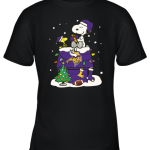 A Happy Christmas With Minnesota Vikings Snoopy Youth T-Shirt - 3 A Happy Christmas With Minnesota Vikings Snoopy Youth T Shirt 9
