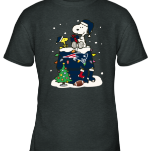 A Happy Christmas With New England Patriots Snoopy Youth T-Shirt - 2 A Happy Christmas With New England Patriots Snoopy Youth T Shirt 2