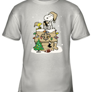 A Happy Christmas With New Orleans Saints Snoopy Youth T Shirt 1