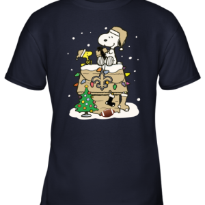A Happy Christmas With New Orleans Saints Snoopy Youth T-Shirt - 1 A Happy Christmas With New Orleans Saints Snoopy Youth T Shirt 10