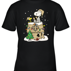 A Happy Christmas With New Orleans Saints Snoopy Youth T-Shirt - 3 A Happy Christmas With New Orleans Saints Snoopy Youth T Shirt 9