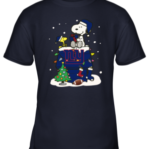 A Happy Christmas With New York Giants Snoopy Youth T-Shirt - 1 A Happy Christmas With New York Giants Snoopy Youth T Shirt 10