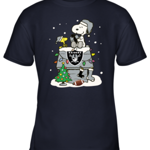 A Happy Christmas With Oakland Raiders Snoopy Youth T Shirt 10