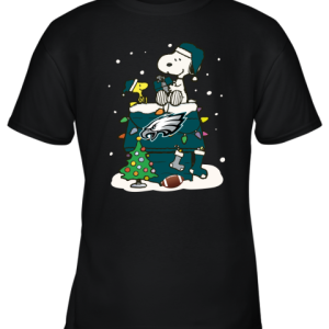 A Happy Christmas With Philadelphia Eagles Snoopy Youth T Shirt 9
